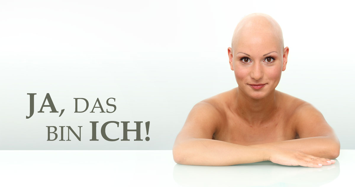 Frau ohne Haare